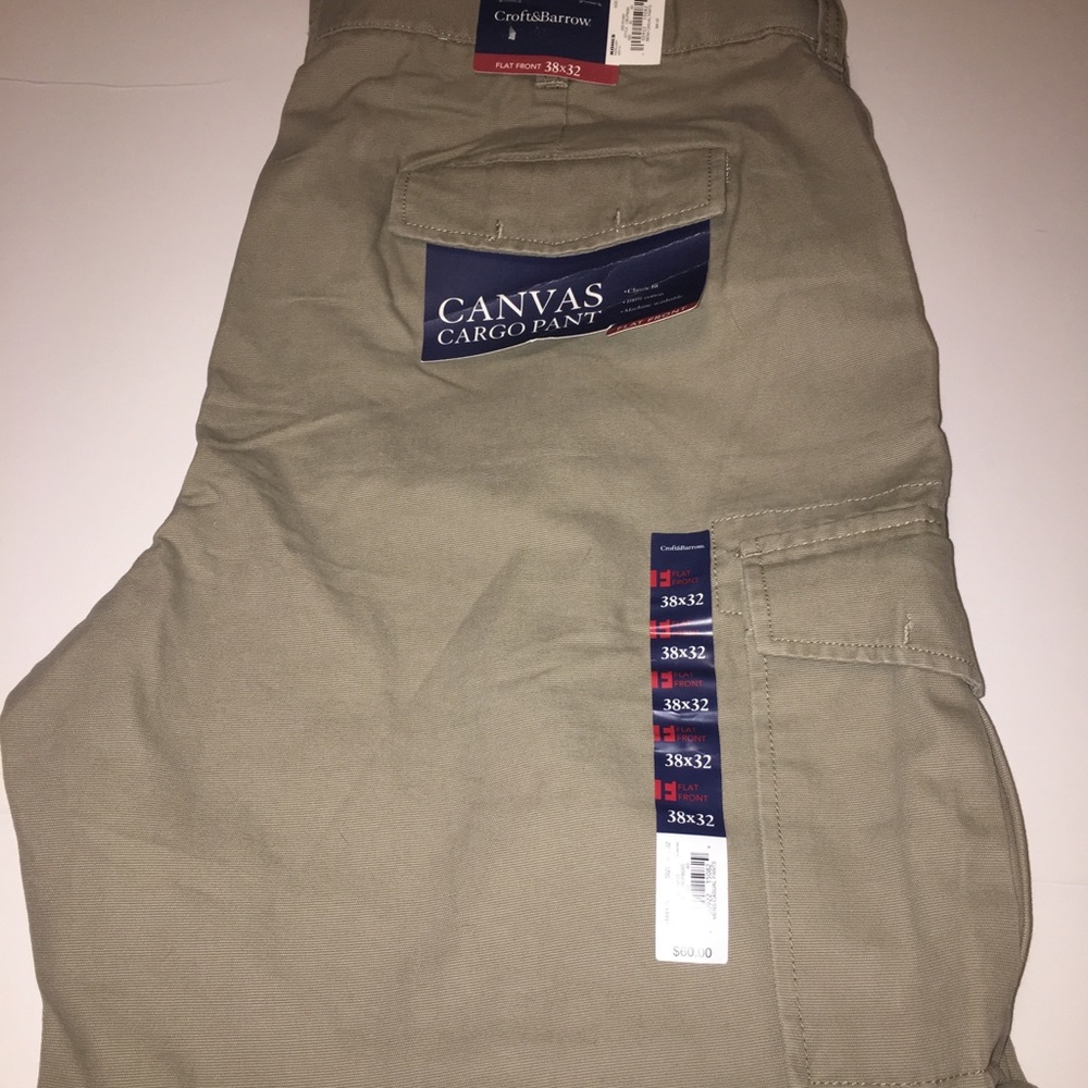 Croft & Barrow Cargo Pants- 38 X 32- Khaki Color